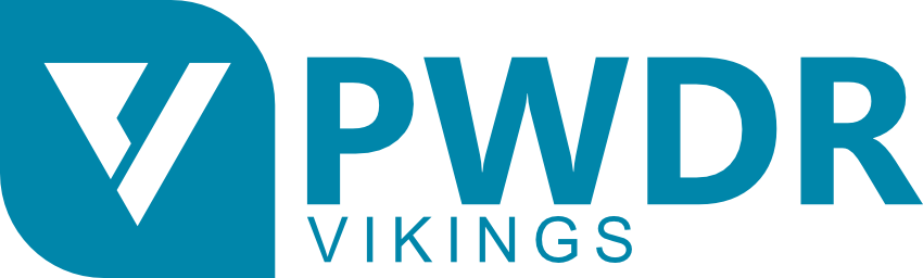 PWDR Vikings logo med tekst